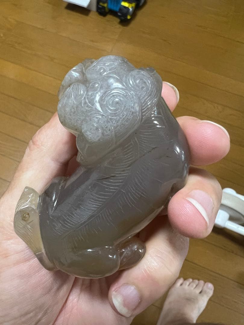 中国骨董　清時代瑪瑙獅子、アンティーク