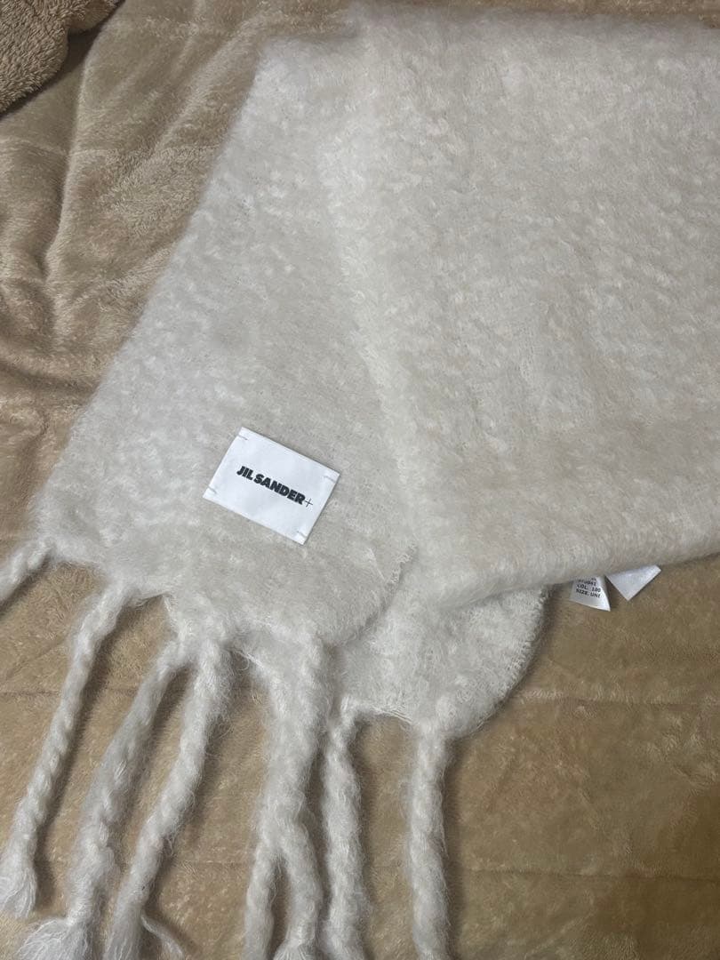 JIL SANDER ホワイトマフラー