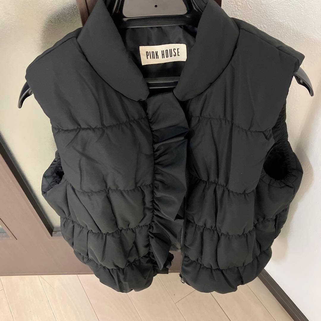 PINK HOUSE フリル付きブラックベスト