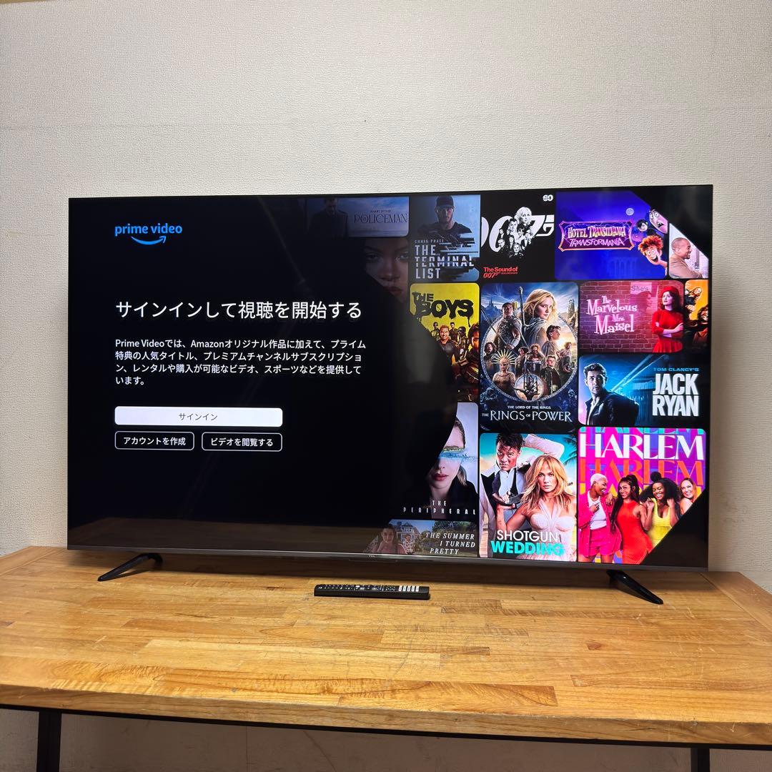 TCL 65V型 4K液晶テレビ Google TV 65P71B 2022年製