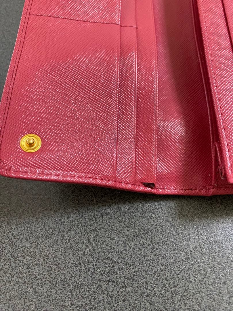 PRADA 長財布 サフィアーノ リボン ペオニア