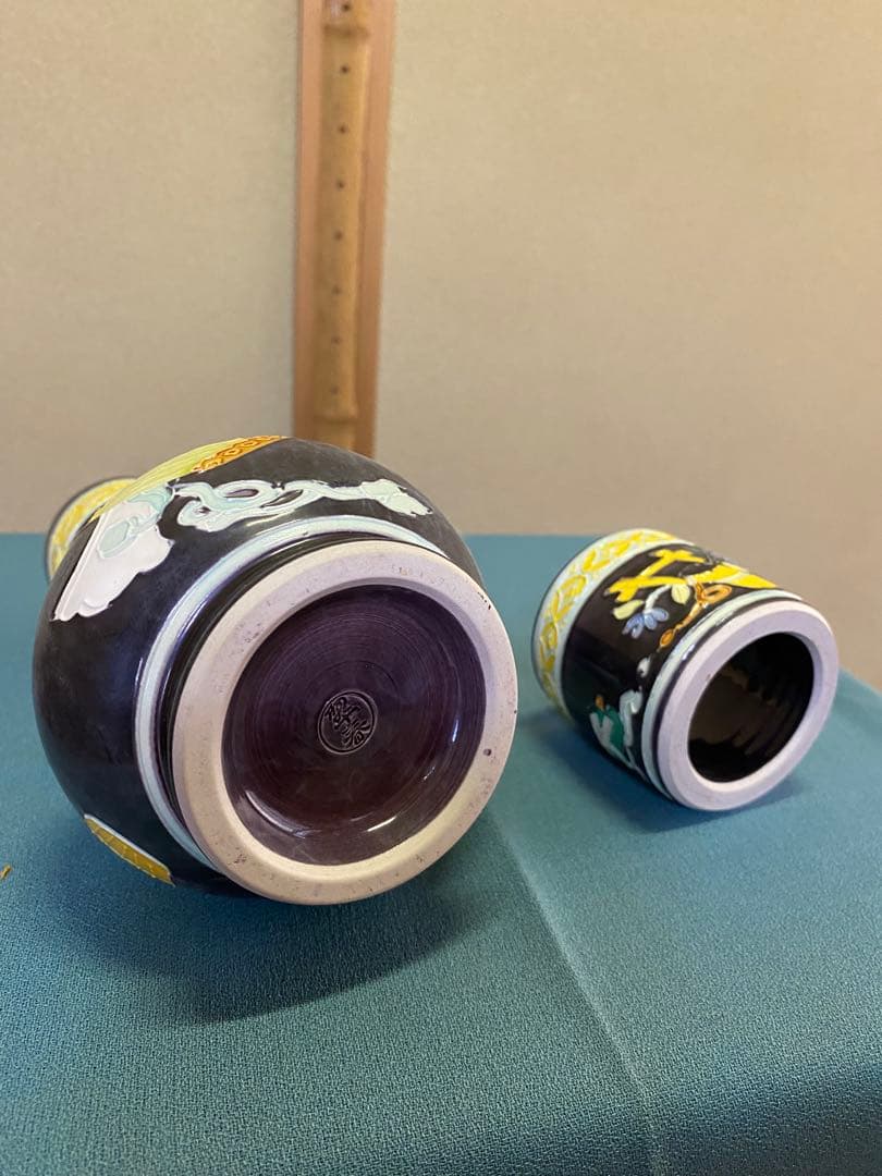 ⭐️本日限定⭐️茶道具/皆具 平安翠春 紫交趾 共箱