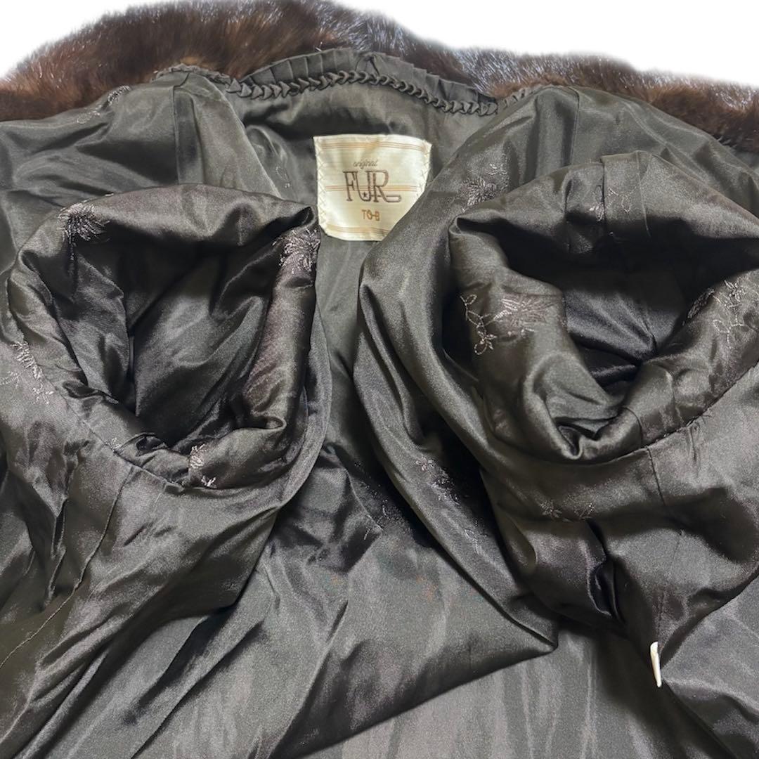【美品】MINKFUR ミンクファー/ブラウン系/ファーコート/ハーフコート