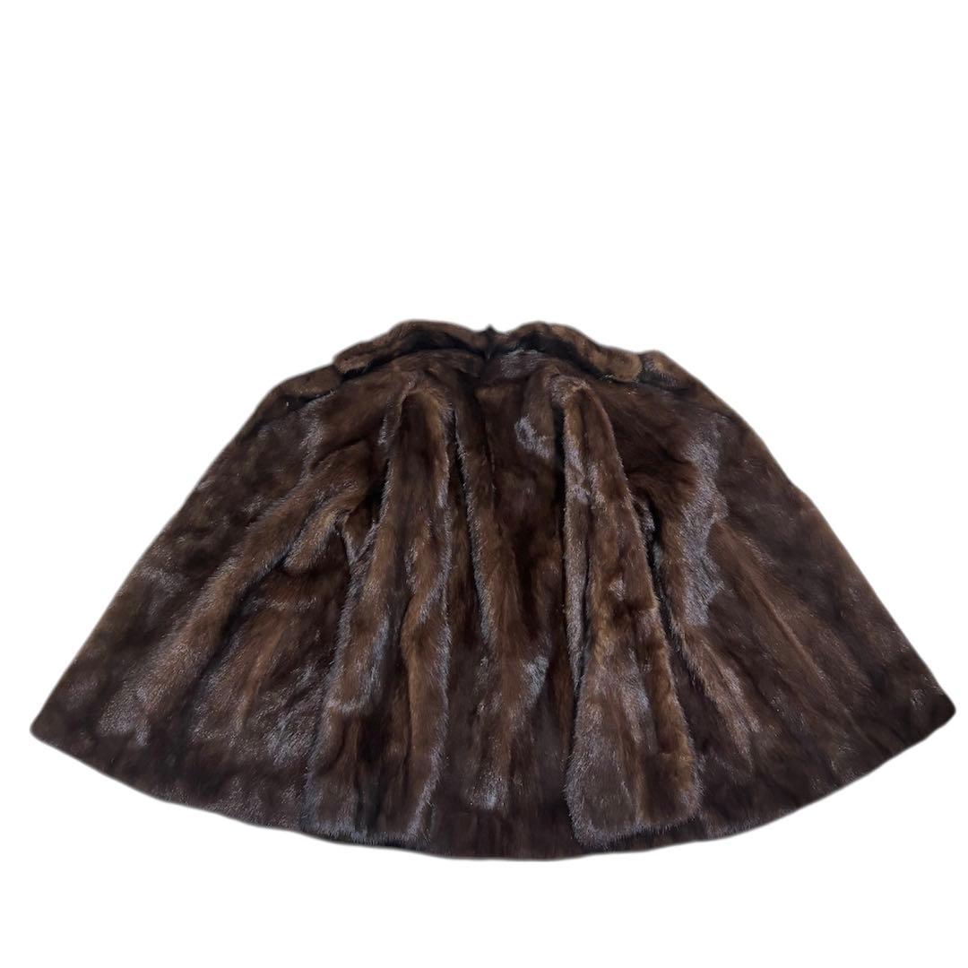 【美品】MINKFUR ミンクファー/ブラウン系/ファーコート/ハーフコート