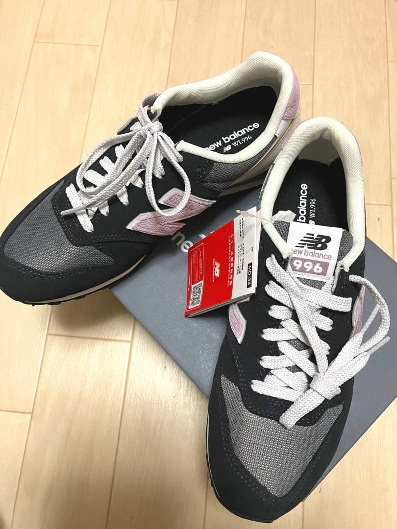 ニューバランス　WL996 SL2 25cm ブラック/くすみピンク/ベージュ