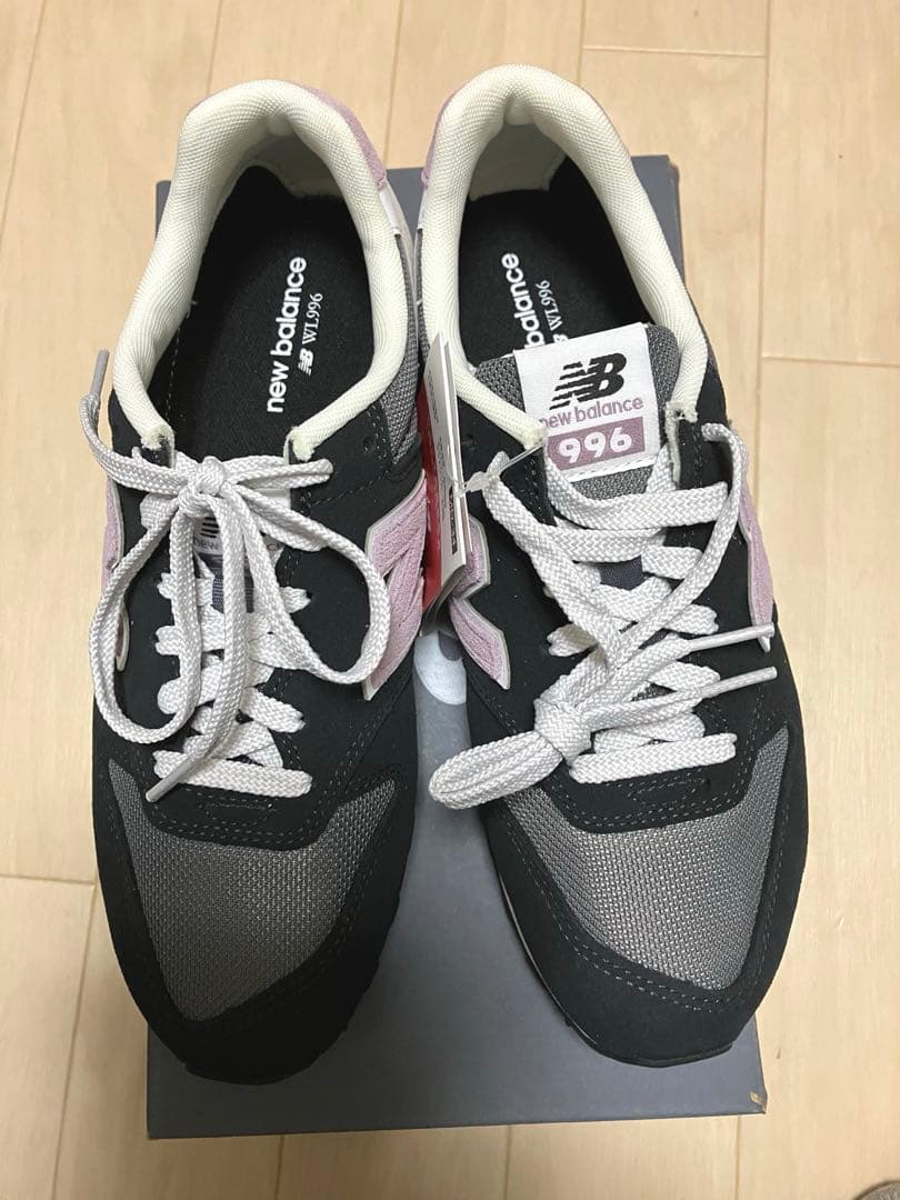 ニューバランス　WL996 SL2 25cm ブラック/くすみピンク/ベージュ