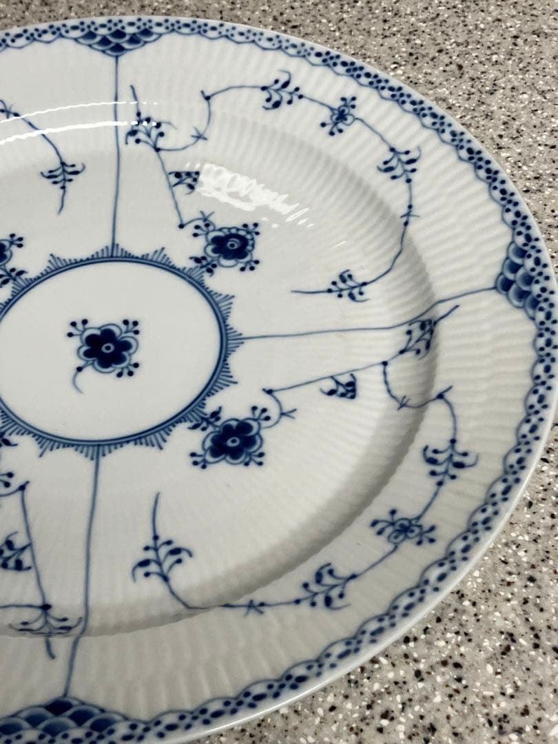 ロイヤルコペンハーゲン: 33cm、ブルーフルテッド、大皿、