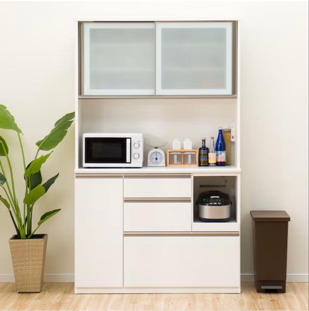 ニトリ　食器棚　キッチンボード　アルミナ２　幅120㎝