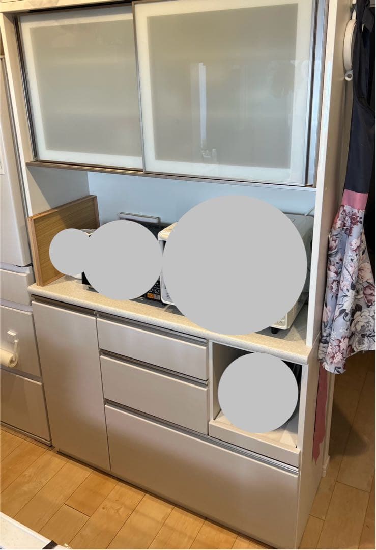 ニトリ　食器棚　キッチンボード　アルミナ２　幅120㎝