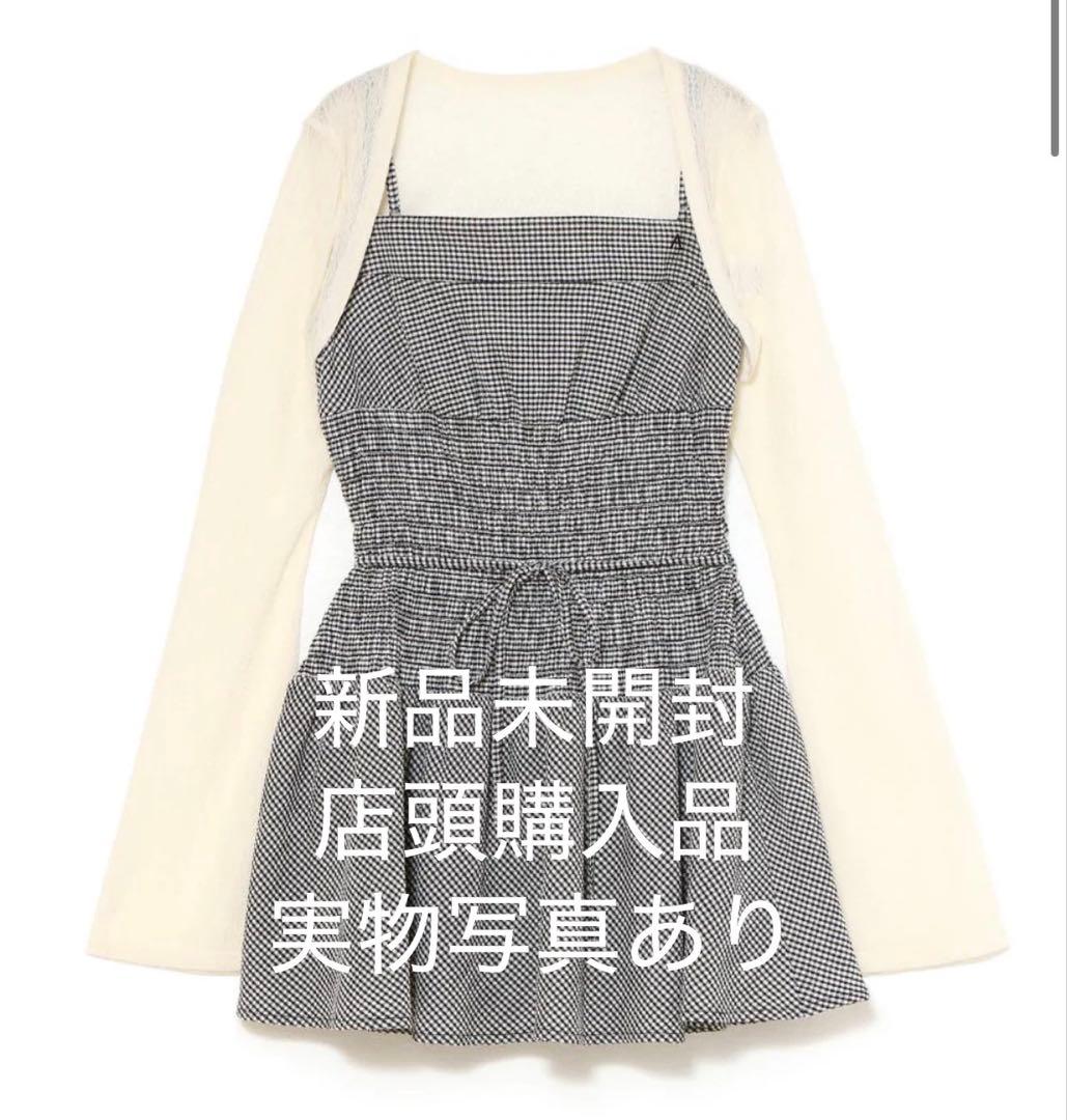 ワンピース andmary Betty shirring mini dress black