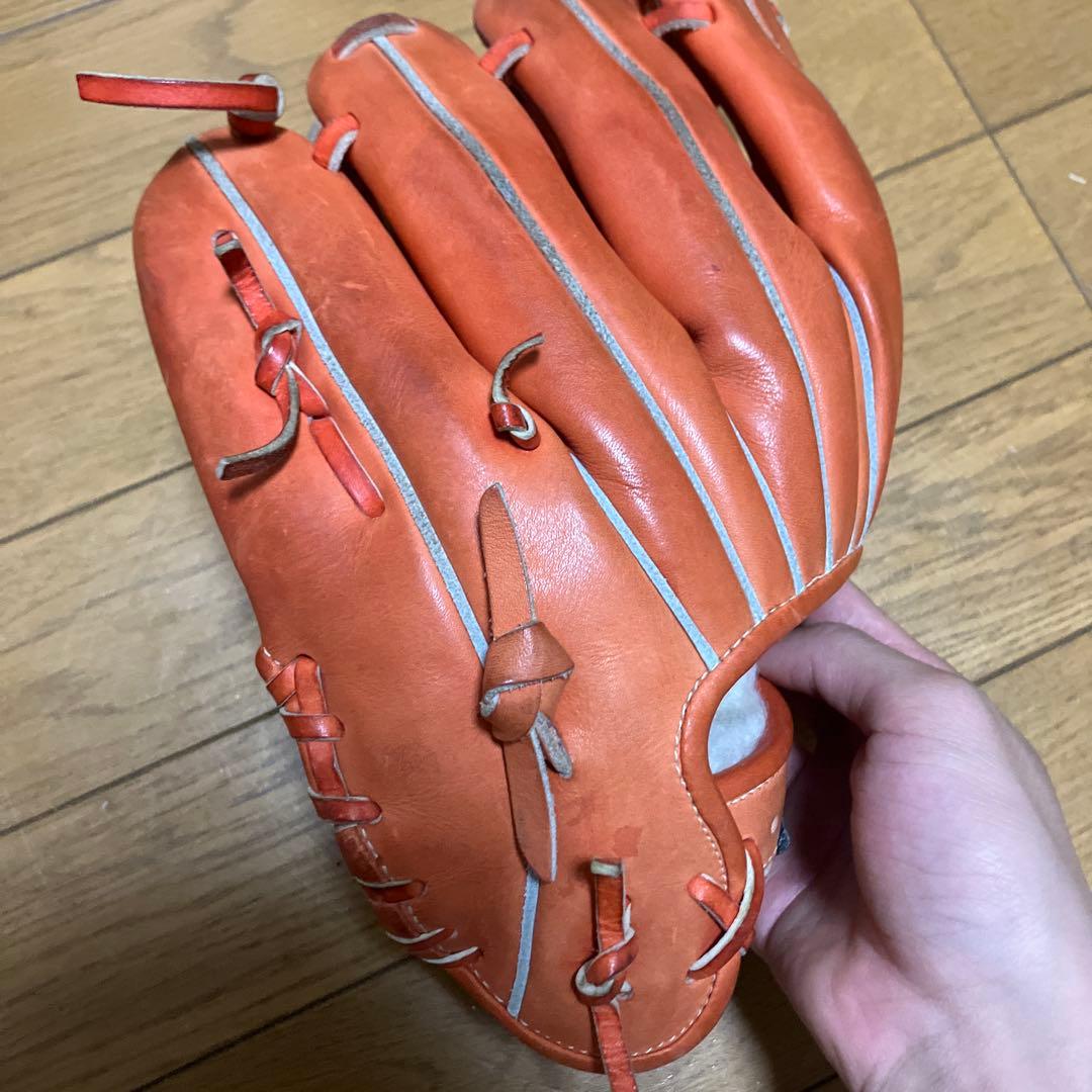 Mizuno Global Elite 硬式グローブ 右投げ用 オレンジ