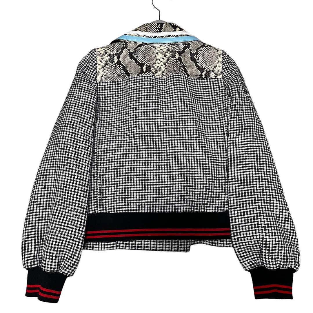 N°21 ヌメロヴェントゥーノ ピーコート パイソン チェック ボーダー 羊革