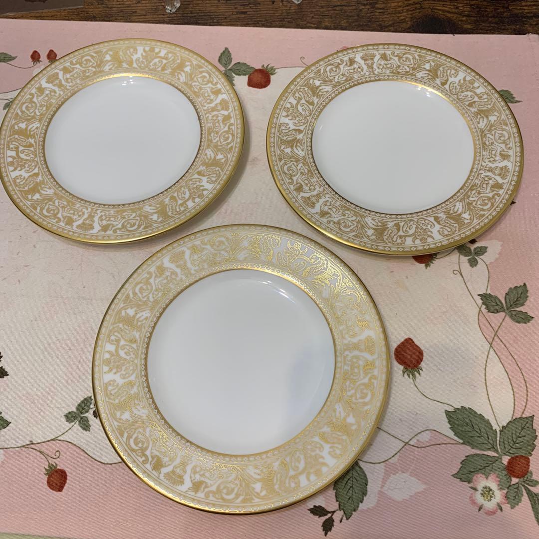 ウェッジウッド ゴールド　フロレンティーン　15.5cmケーキプレート 6枚