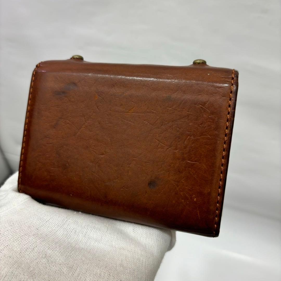 m+ エムピウ ミッレフォッリエ ブラウン レザー 財布