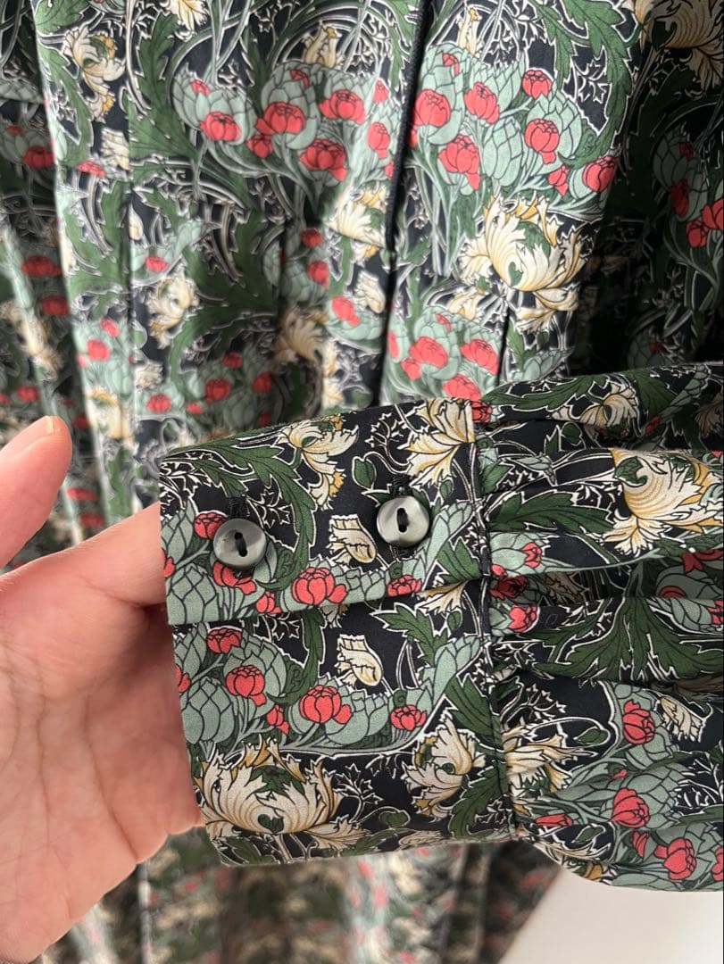 【しかたに】J.sloane リバティ パイピングワンピース