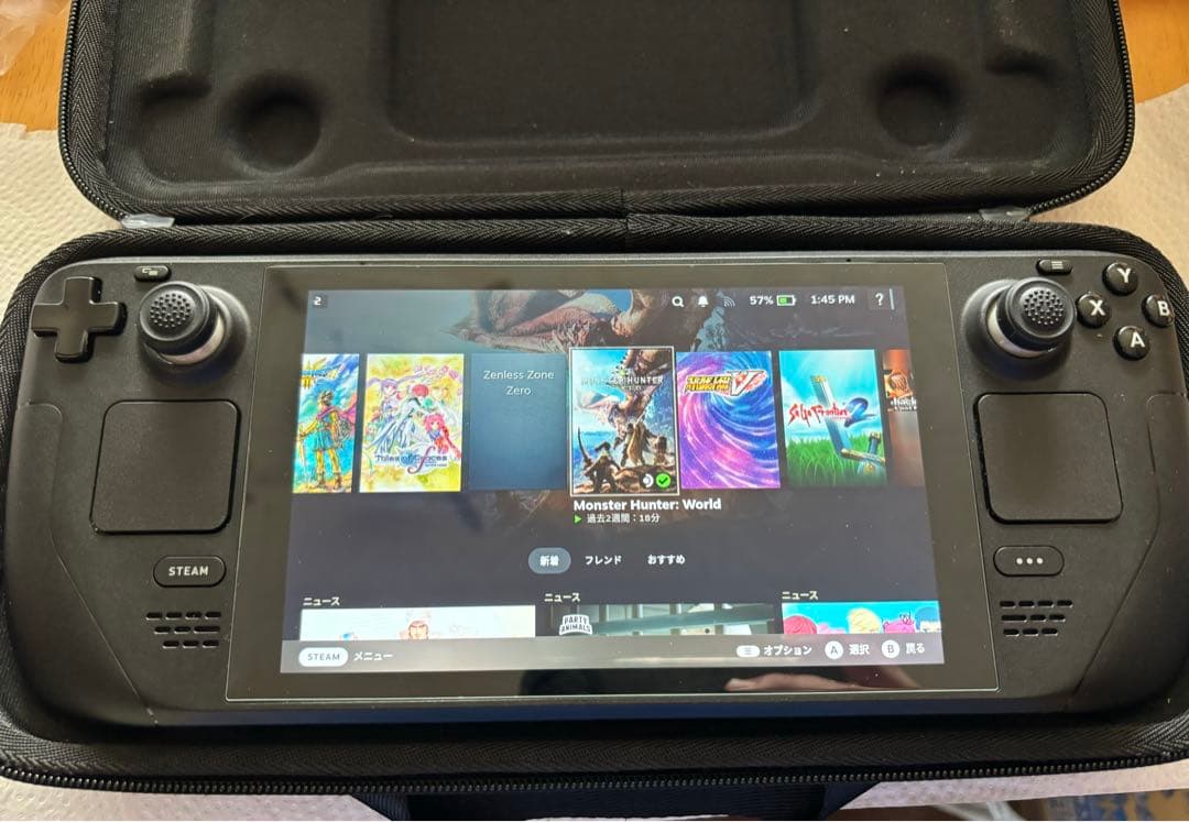 Steam Deck 64GB 専用ケース　純正ACアダプタ付き