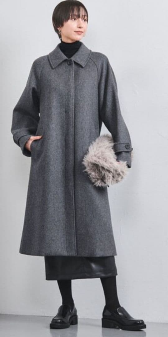 MANTECO ステンカラーコート　ユナイテッドアローズ　ダークグレー　38