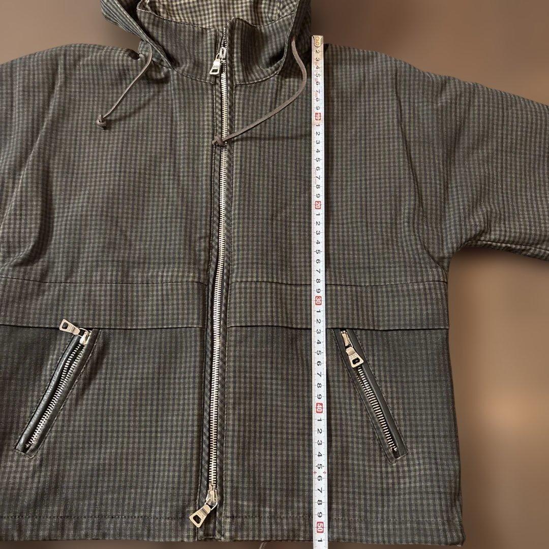 PRADA スポーツ　フード　チェック　ジャケット　ブルゾン　S 中綿