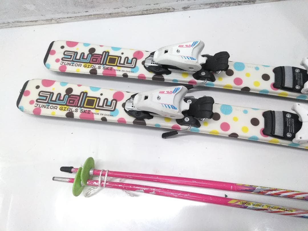 ジュニアスキー4点セット 女の子 スワロー 110cm ヘッド 19cm