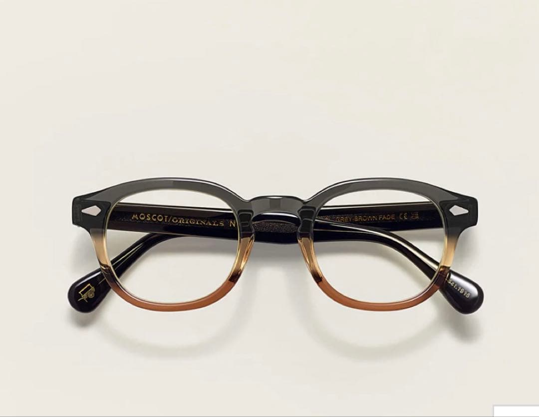 値引き不可　MOSCOT レムトッシュ　 度なしクリア→ブラウン調光レンズ入り