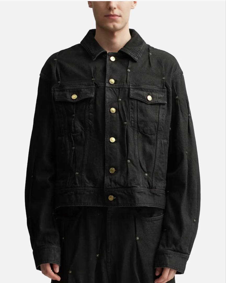 【定価14万】KUSIKOHC デニムジャケット リベット装飾