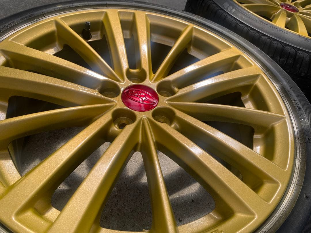 ④TTosh_T〈綺麗〉インプレッサ　純正ゴールドホイール17インチ