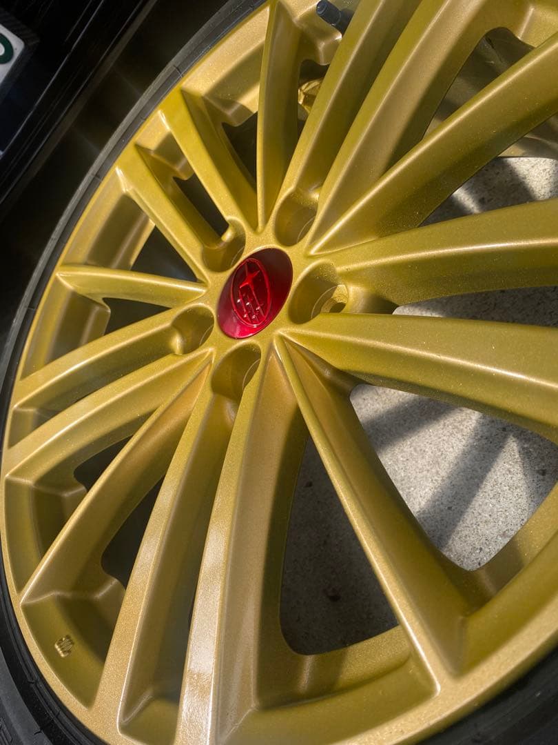 ④TTosh_T〈綺麗〉インプレッサ　純正ゴールドホイール17インチ