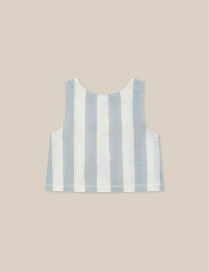 organic zoo 2-3y ストライプ　セットアップ　ライトブルー