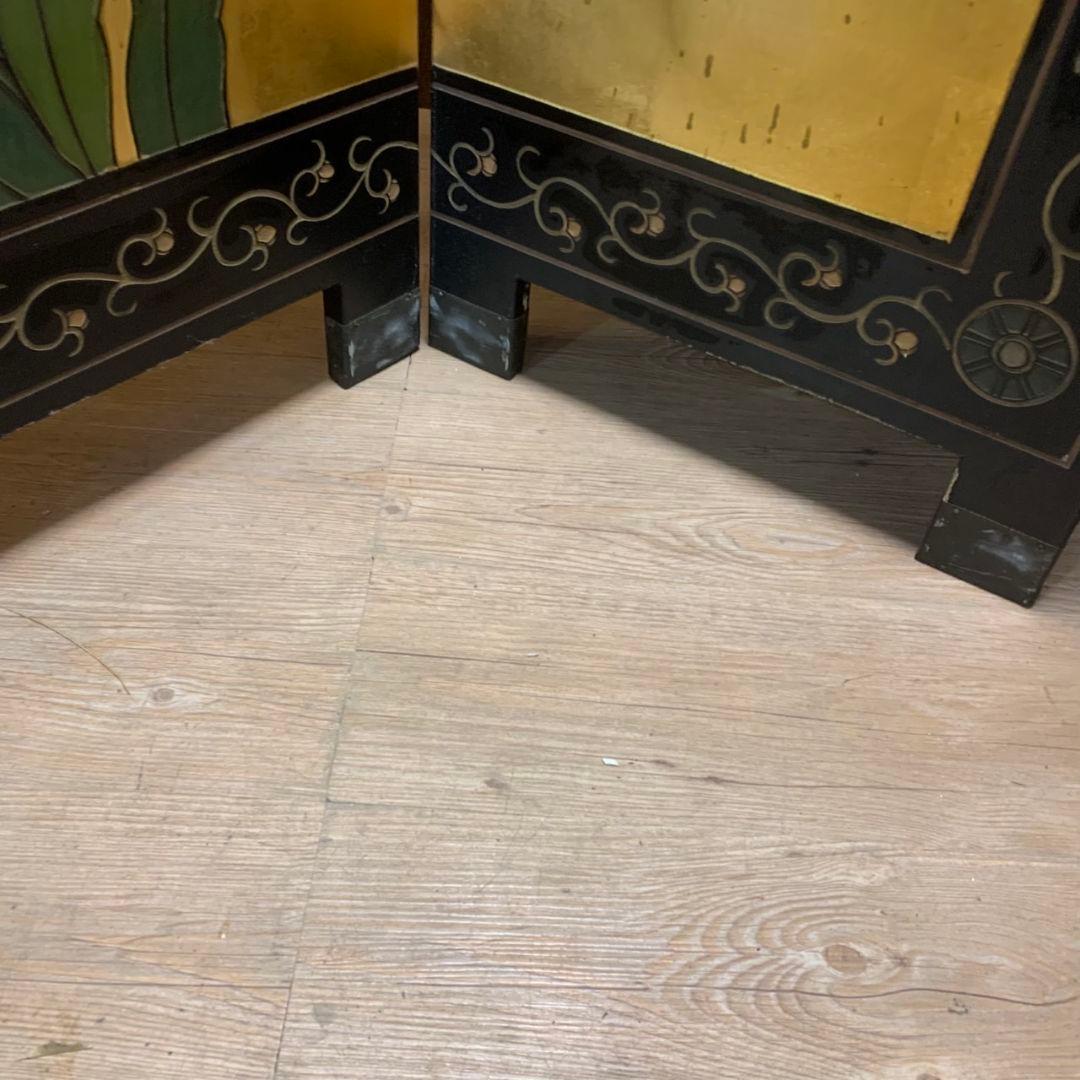 H923\" 金花屏風 衝立 間仕切り 6連 両面 2WAY