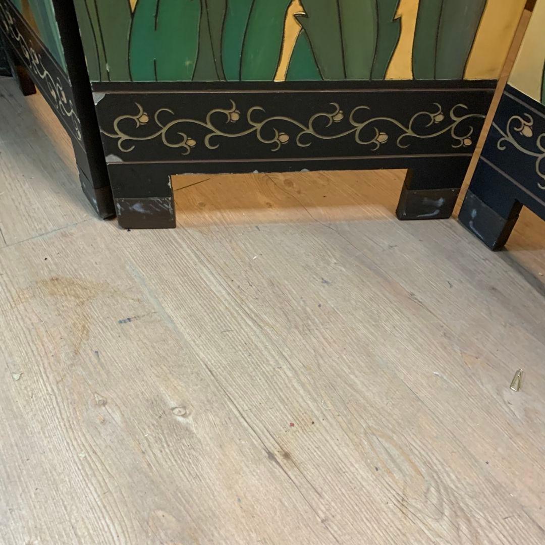 H923\" 金花屏風 衝立 間仕切り 6連 両面 2WAY