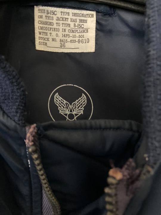 美品⭐︎REAL McCOY'S リアルマッコイズ　B15C 36 紺色MA-1