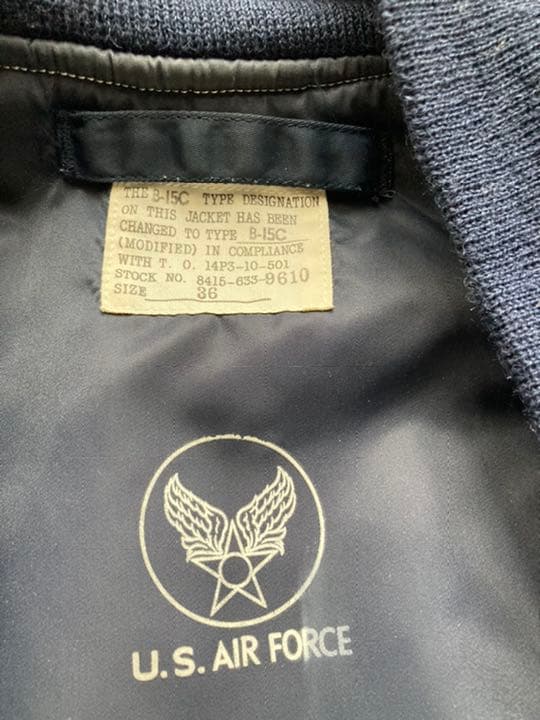 美品⭐︎REAL McCOY'S リアルマッコイズ　B15C 36 紺色MA-1