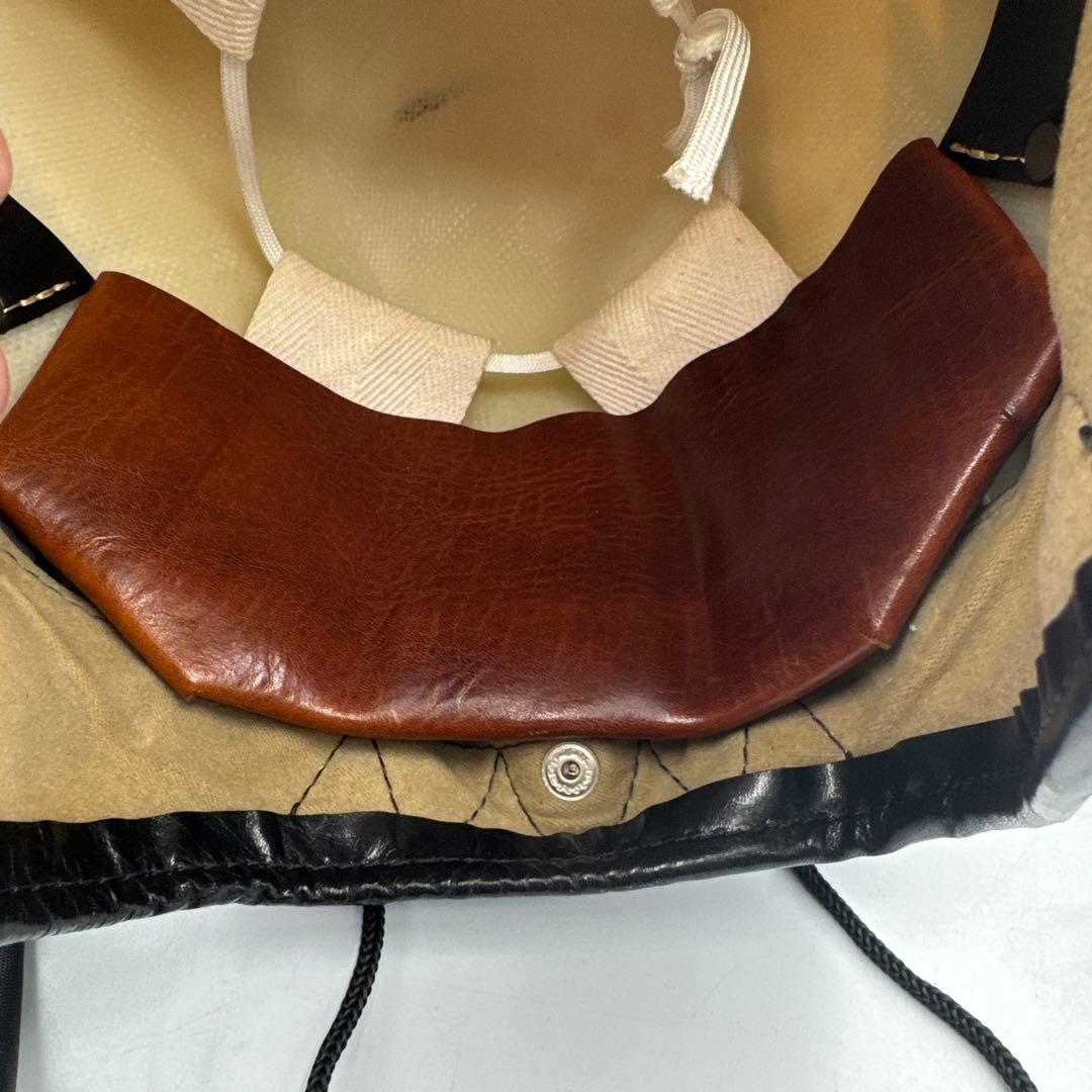 黒い稲妻模様半帽ヘルメット