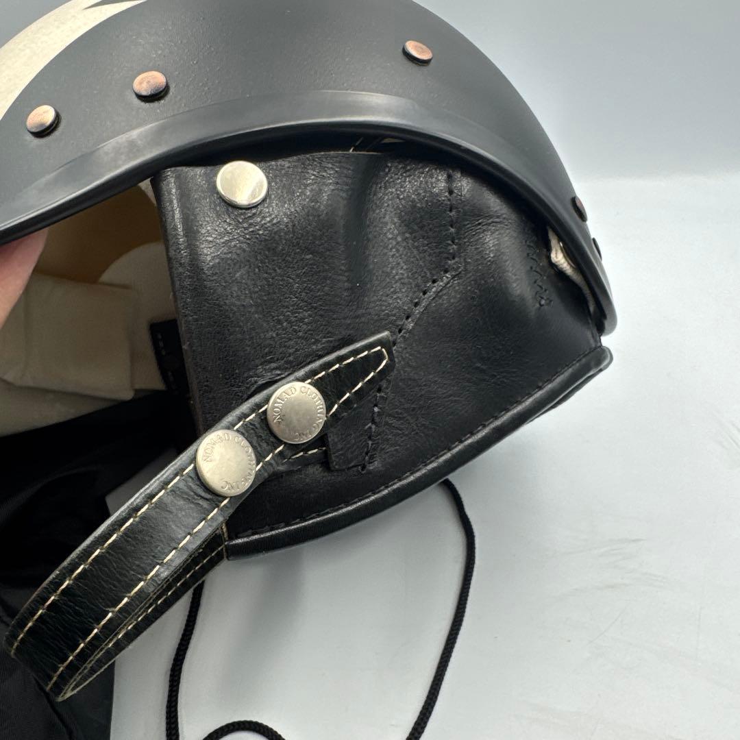 黒い稲妻模様半帽ヘルメット