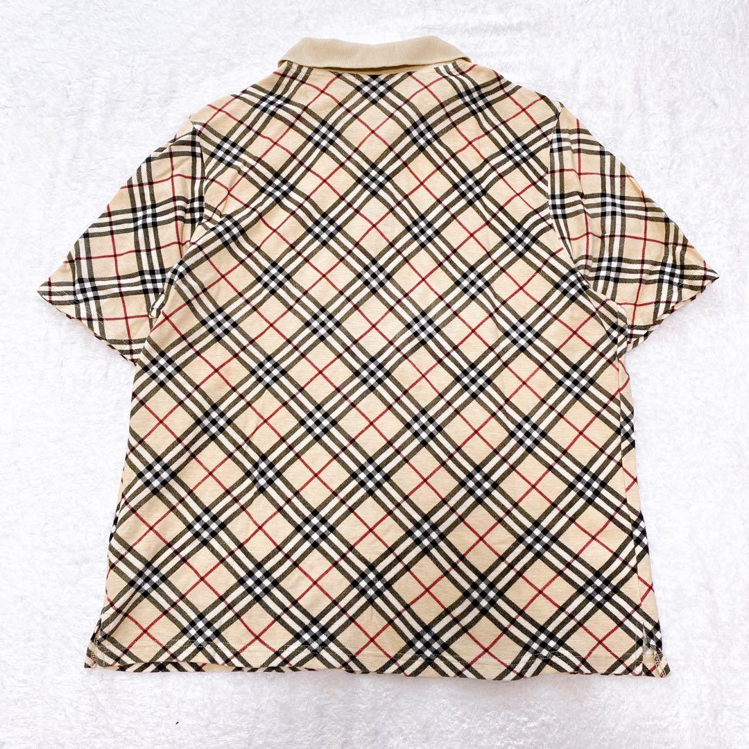 ✨極美品✨バーバリー ロンドン ノバチェック ポロシャツ ボタンシャツ 襟付き
