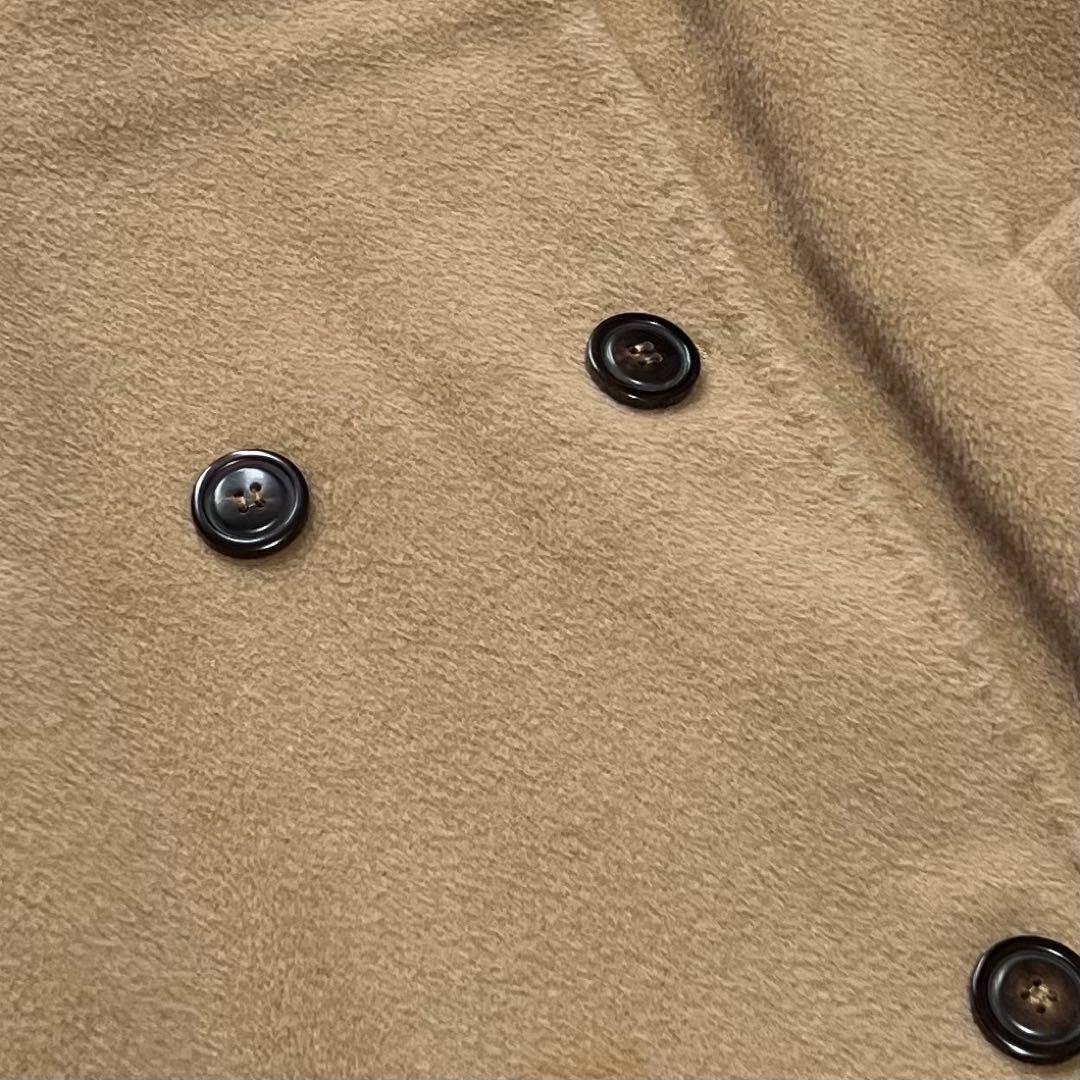 美品 マックスマーラ マレーラ ロングコート カシミヤ混 女優襟 キャメル 42