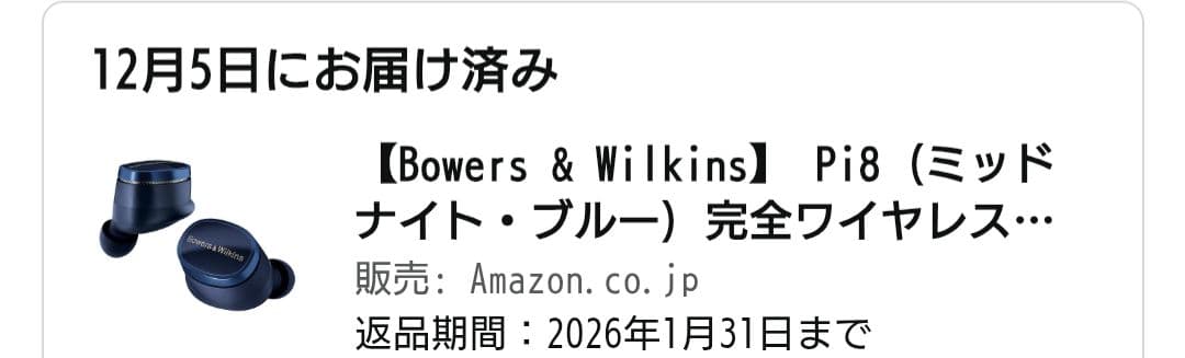 z*a様 Bowers & Wilkins Pi8 ワイヤレスイヤホン 美品