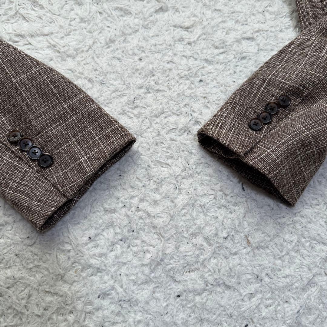 美品　ブリッラペルイルグスト　テーラードジャケット　アンコン　シルク　チェック