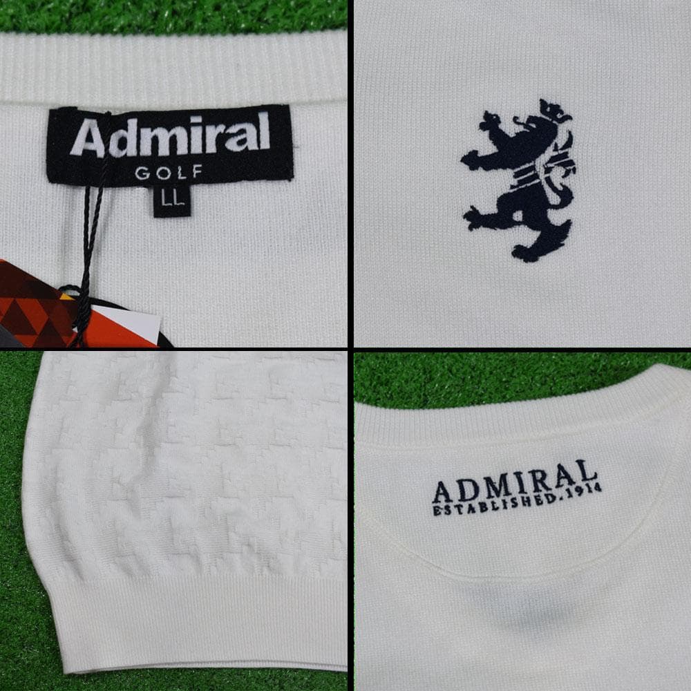 ADMIRAL GOLF/アドミラル ゴルフ ホワイトベスト【LL】新品！