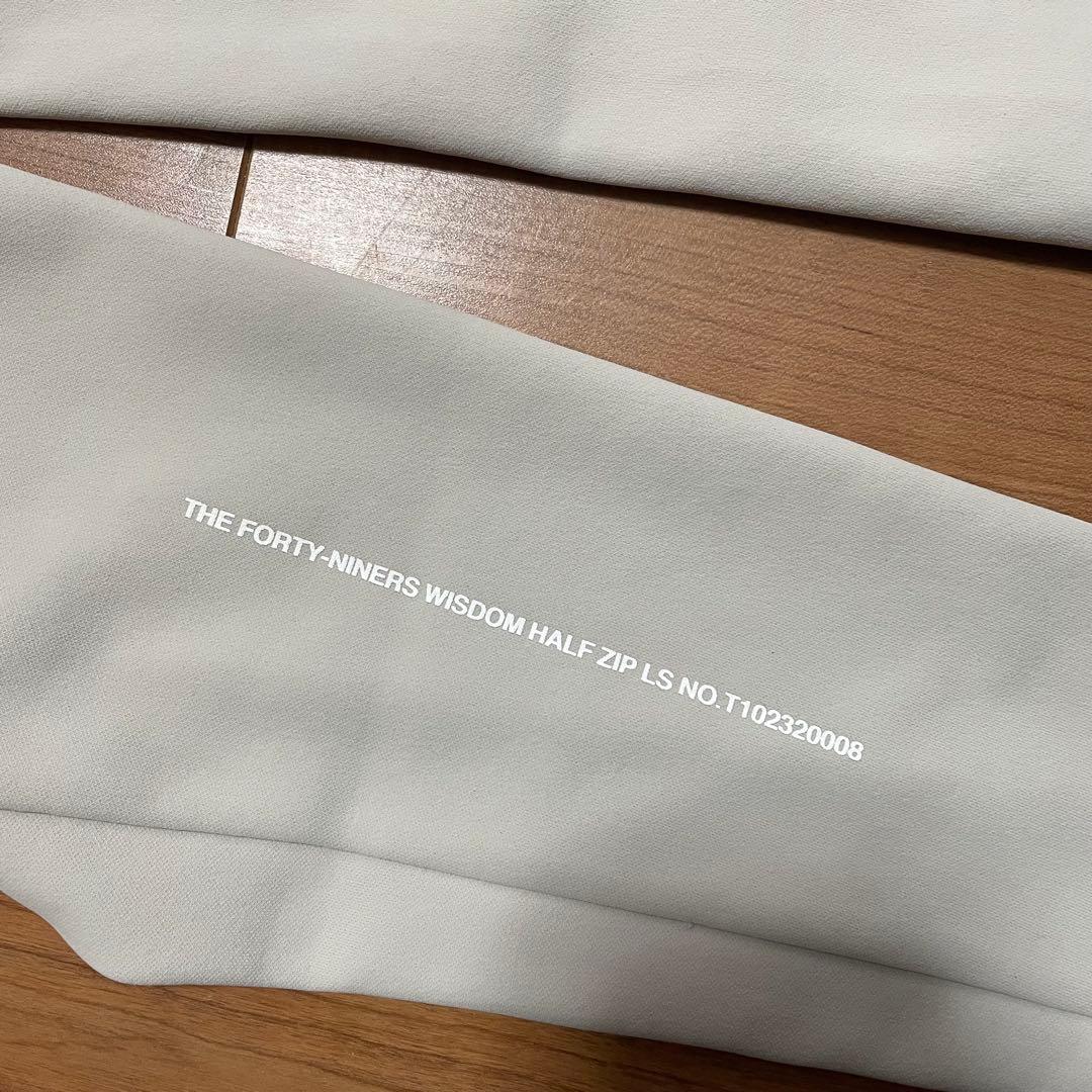 TFW49 ハーフジップ　ロングスリーブ　XL グレー　ベージュ　ゴルフ