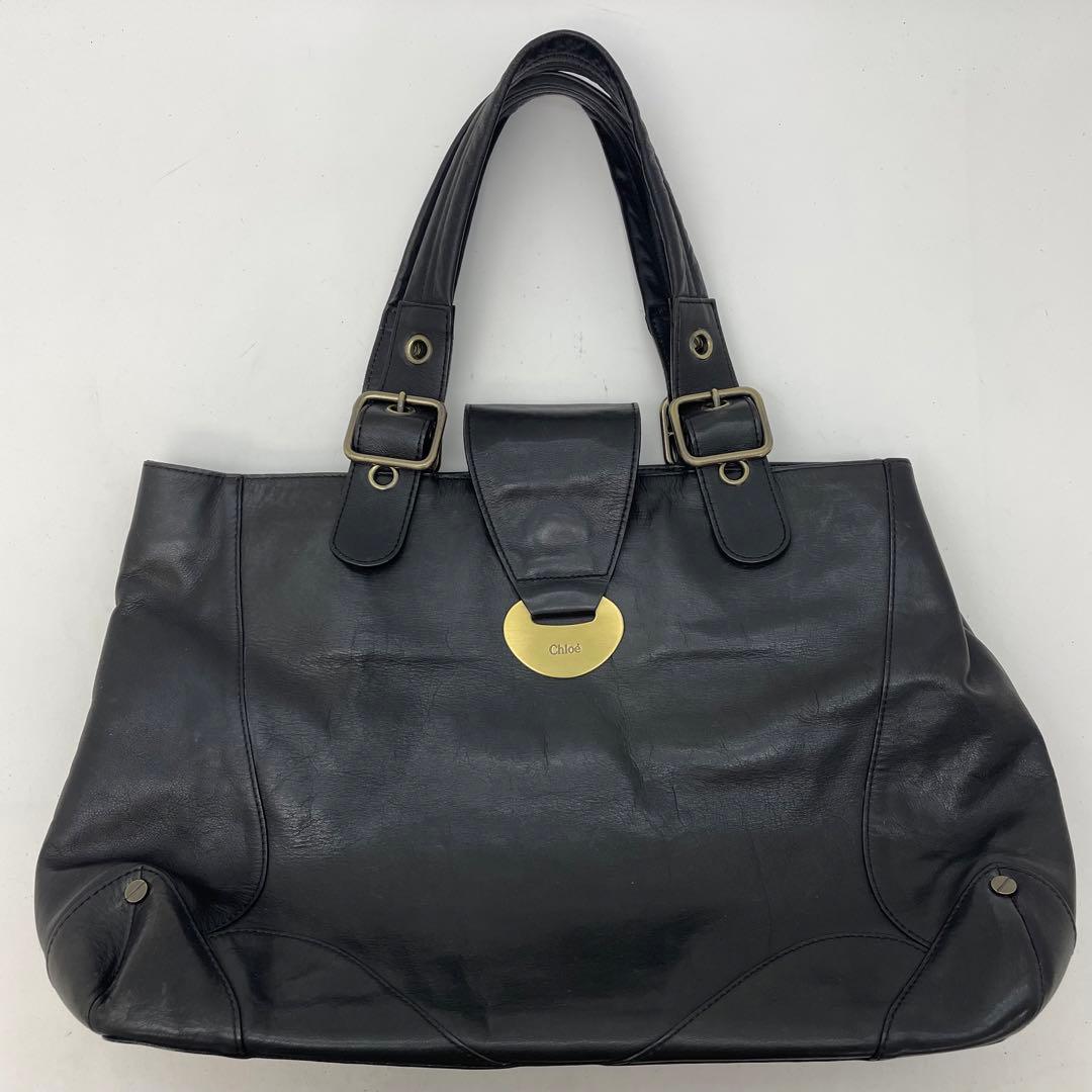 クロエ トート ビジネスバッグ 革 黒 フォーマル FP497