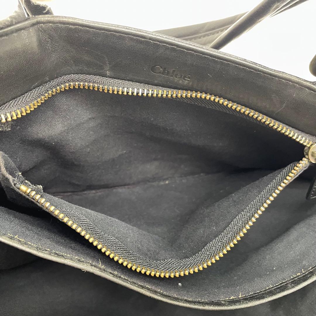 クロエ トート ビジネスバッグ 革 黒 フォーマル FP497
