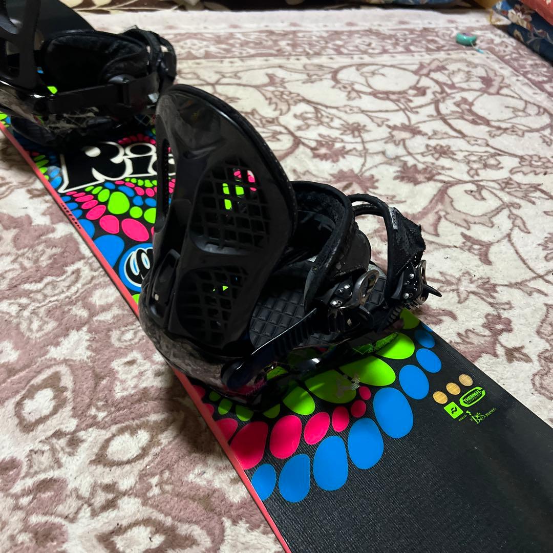 RIDE 142cm 初心者向け 子供 レディース スノーボードセット K2ビン