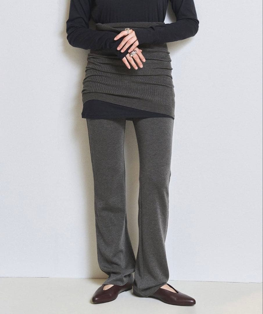 Plage 18G スムースパンツ / ブラック・36