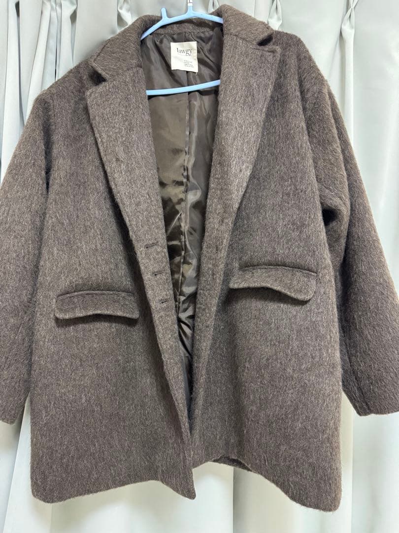 ジャケット・アウター shaggy accent button jacket coat