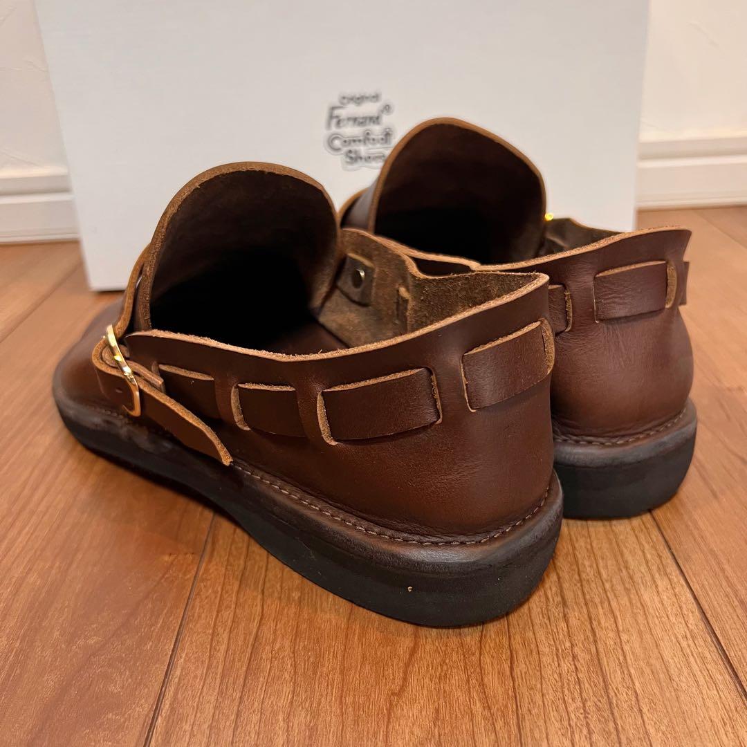 新品 未着用品 フェルナンドレザー Middle English ブラウン 9E