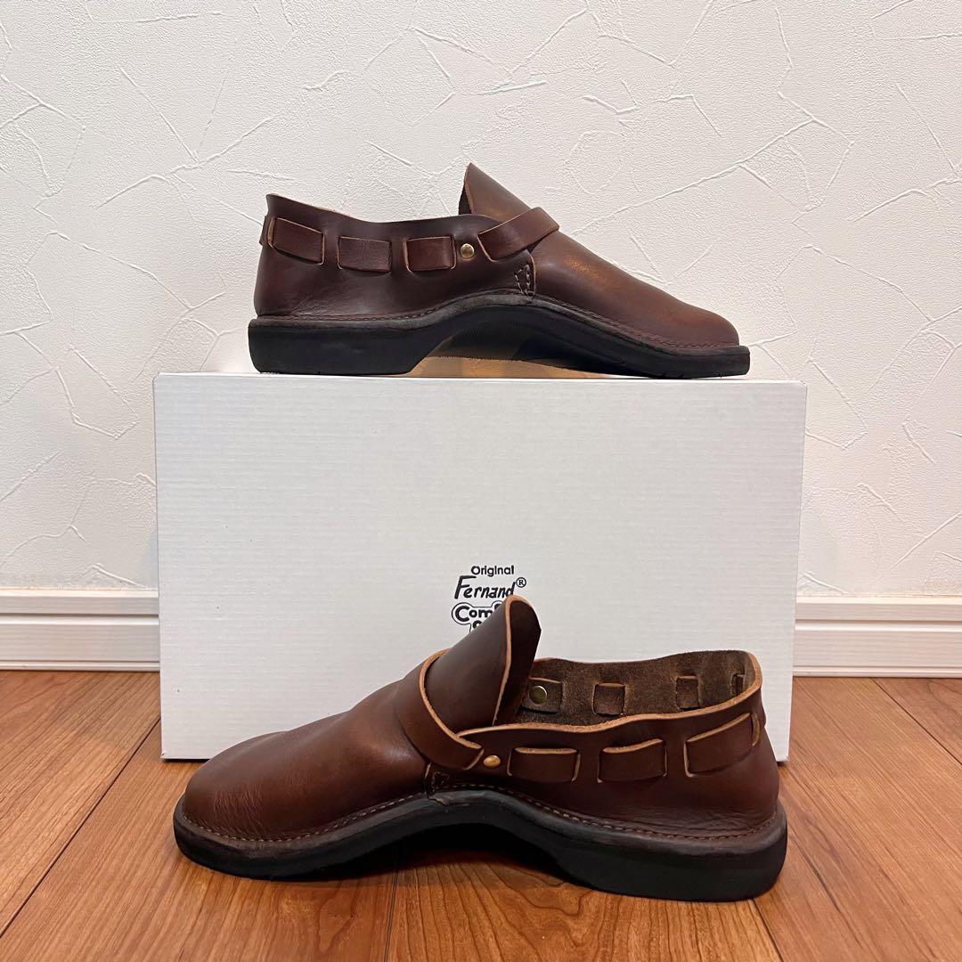 新品 未着用品 フェルナンドレザー Middle English ブラウン 9E