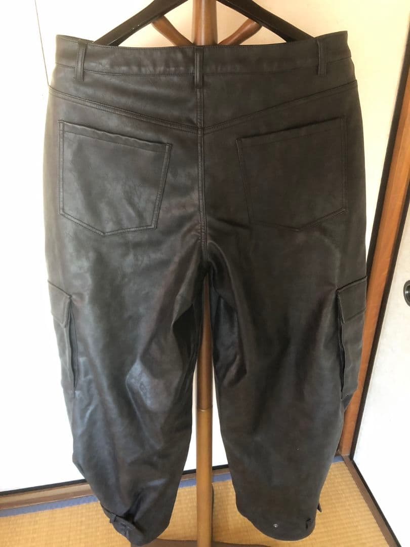 142 レザーズボン JX9226 ブラック　サイズ34