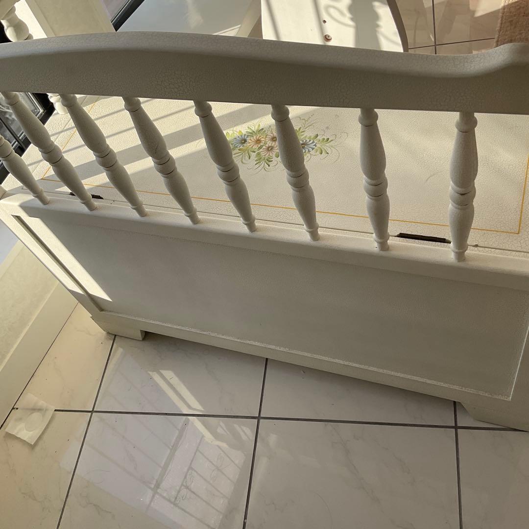 ロココ調　イタリア製　ハンドペイント　ベンチチェスト　姫家具