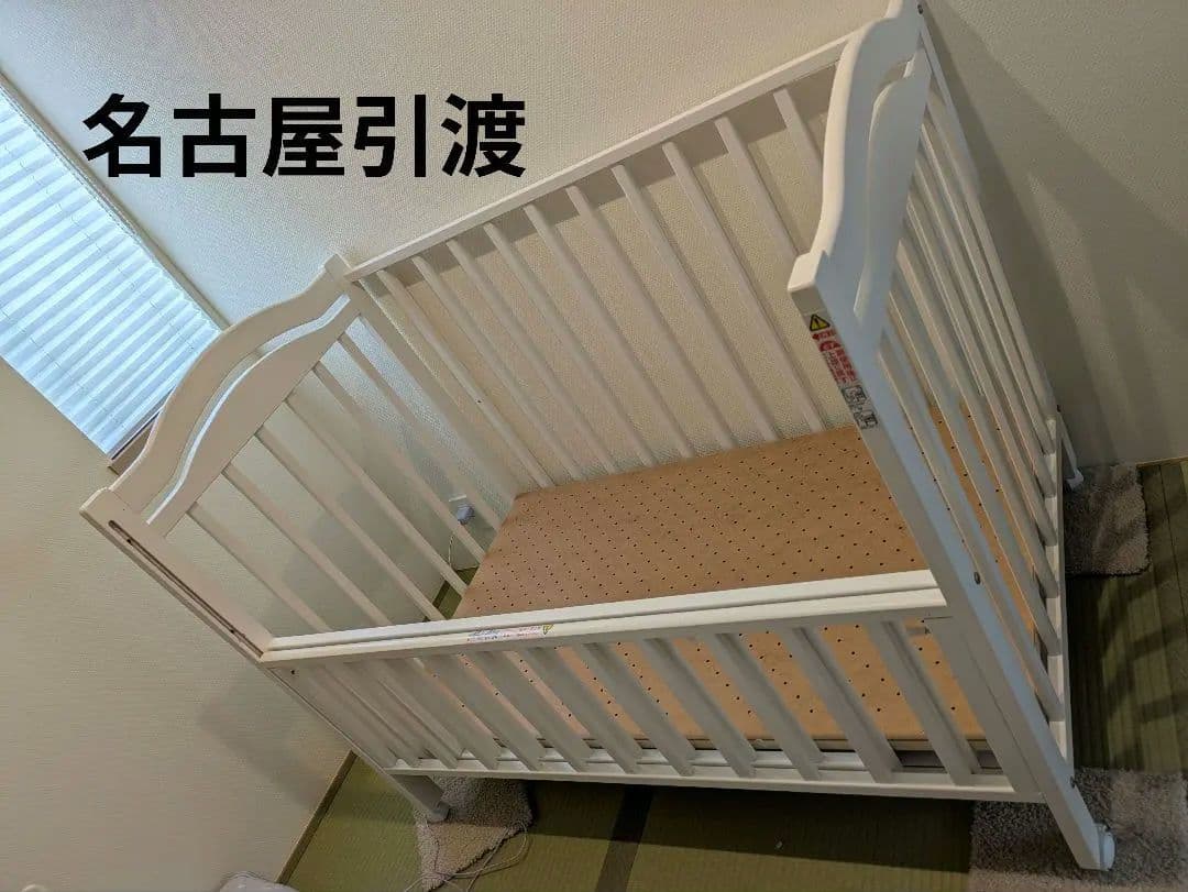 ベビーベット　石崎家具　アリス　ホワイト【名古屋引渡・ベビー布団セット割あり】